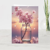 Cherry Blossom Serenity – Elegant Sakura Branch in Karte (Rückseite)