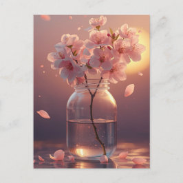 Cherry Blossom Serenity – Elegant Sakura Branch in Postkarte