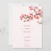 Cherry Blossom Serenity | Frühjahrshochzeit Save The Date (Vorderseite)