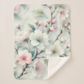 Cherry Blossom Sherpa Blanket Sherpadecke (Vorderseite)