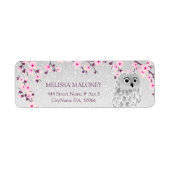 Cherry Blossom Silver Glitzer Owl (Vorne)