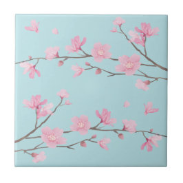 Cherry Blossom - Sky Blue Fliese