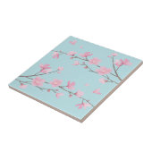 Cherry Blossom - Sky Blue Fliese (Seite)