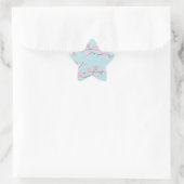 Cherry Blossom - Sky Blue Stern-Aufkleber (Tasche)