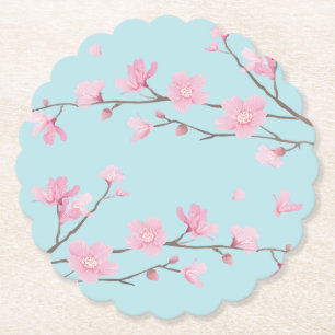 Cherry Blossom - Sky Blue Untersetzer