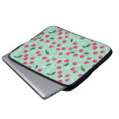 Cherry Blossom: Sommerfestes Design Laptopschutzhülle (Vorne Knopf)