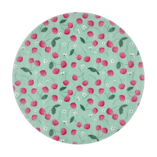 Cherry Blossom: Sommerfestes Design Schneidebrett (Vorderseite)