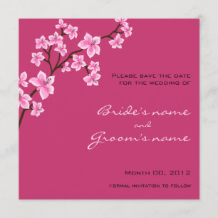 Cherry Blossom Speichern Sie die Datumskarten Save The Date