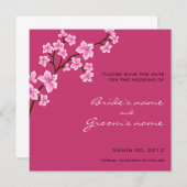 Cherry Blossom Speichern Sie die Datumskarten Save The Date (Vorne/Hinten)