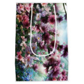 Cherry Blossom Splash Blume Mittlere Geschenktüte (Rückseite)