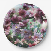 Cherry Blossom Splash Blume Pappteller (Vorderseite)