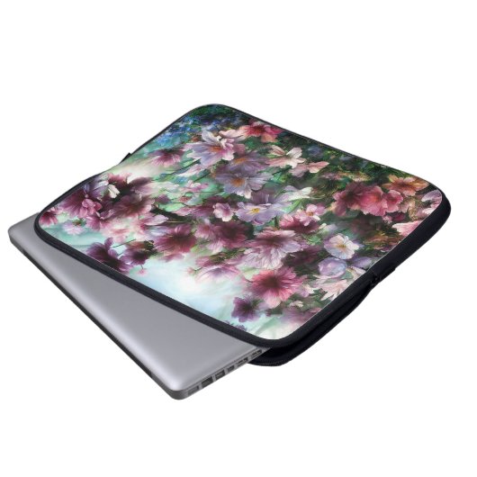 Cherry Blossom Splash Laptopschutzhülle (Vorne Knopf)