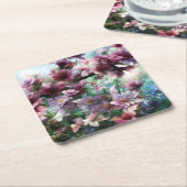 Cherry Blossom Splash Rechteckiger Pappuntersetzer (angewinkelt)