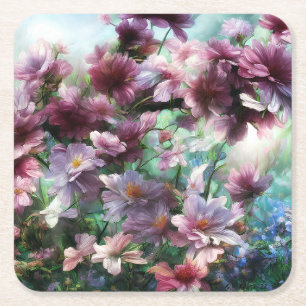 Cherry Blossom Splash Rechteckiger Pappuntersetzer