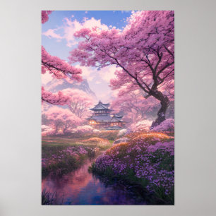 Cherry Blossom Spring Abend Poster