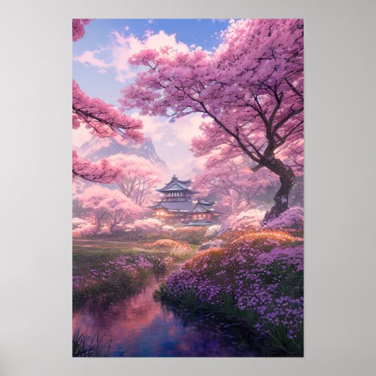 Cherry Blossom Spring Abend Poster (Vorne)
