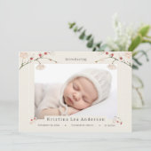 Cherry Blossom Spring Baby Ankündigung (Stehend Vorderseite)