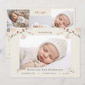 Cherry Blossom Spring Baby Ankündigung (Vorne/Hinten)