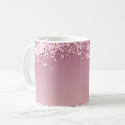 Cherry Blossom Spring Mug - Japanese Elegance Kaffeetasse (Vorderseite Links)