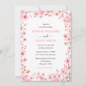 Cherry Blossom Spring Wedding Einladung (Vorderseite)