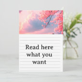 Cherry Blossom Spring Wedding Invitation - Japanes Einladung (Stehend Vorderseite)