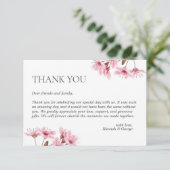 Cherry Blossom Spring Wedding Japanisch Fuji Moder Dankeskarte (Stehend Vorderseite)