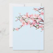 Cherry Blossom Spring Wedding Save the Date Blue (Rückseite)