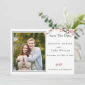 Cherry Blossom Spring Wedding Save the Date FOTO (Stehend Vorderseite)