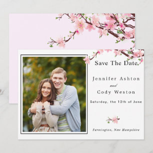 Cherry Blossom Spring Wedding Save the Date FOTO
