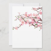 Cherry Blossom Spring Wedding Save the Date White (Rückseite)