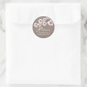 Cherry Blossom Springtime-Adressetikett Runder Aufkleber (Tasche)