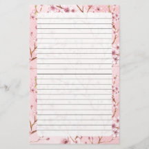 Cherry Blossom, Stationery Size: 5,5" x 8,5"