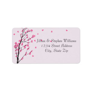 Cherry Blossom Stem - Adressenmarken Adressaufkleber
