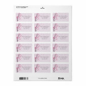 Cherry Blossom Stem - Adressenmarken Adressaufkleber (Vorne)