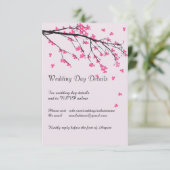 Cherry Blossom Stem - Informationen zum Hochzeitst RSVP Karte (Stehend Vorderseite)