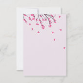 Cherry Blossom Stem - Informationen zum Hochzeitst RSVP Karte (Rückseite)