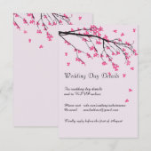 Cherry Blossom Stem - Informationen zum Hochzeitst RSVP Karte (Vorne/Hinten)