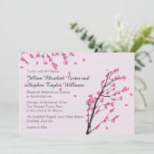 Cherry Blossom Stems - Einladung zur Hochzeit (Stehend Vorderseite)
