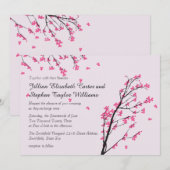 Cherry Blossom Stems - Einladung zur Hochzeit (Vorne/Hinten)