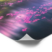 Cherry Blossom Stream Poster (Ecke)
