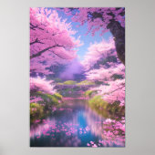 Cherry Blossom Stream Poster (Vorne)