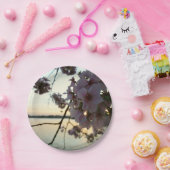 Cherry Blossom Sunset in Washington DC Pappteller (Party)