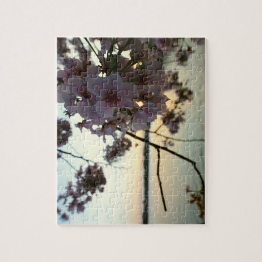 Cherry Blossom Sunset in Washington DC Puzzle (Vertikal)