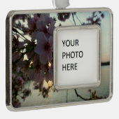 Cherry Blossom Sunset in Washington DC Rahmen-Ornament Silber (Rechts)