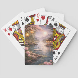 Cherry Blossom Swan Lake Playing Cards – Aesthetic Spielkarten