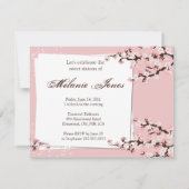 Cherry Blossom Sweet 16 Geburtstagsparty Einladung (Rückseite)