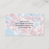 Cherry Blossom | Symbol für Kameraablensen Visitenkarte (Rückseite)