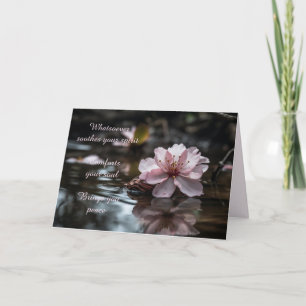 CHERRY BLOSSOM SYMPATHY CARD DANKESKARTE