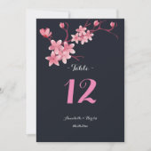 Cherry Blossom Tafelhochzeit Einladung (Vorderseite)