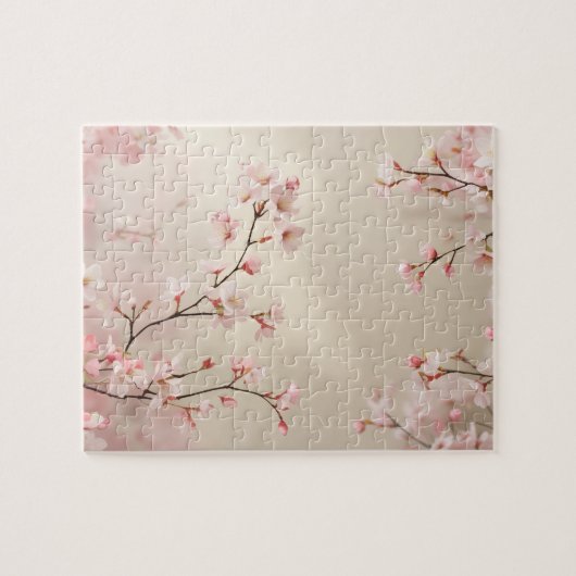 Cherry Blossom Tan Background Puzzle (Horizontal)
